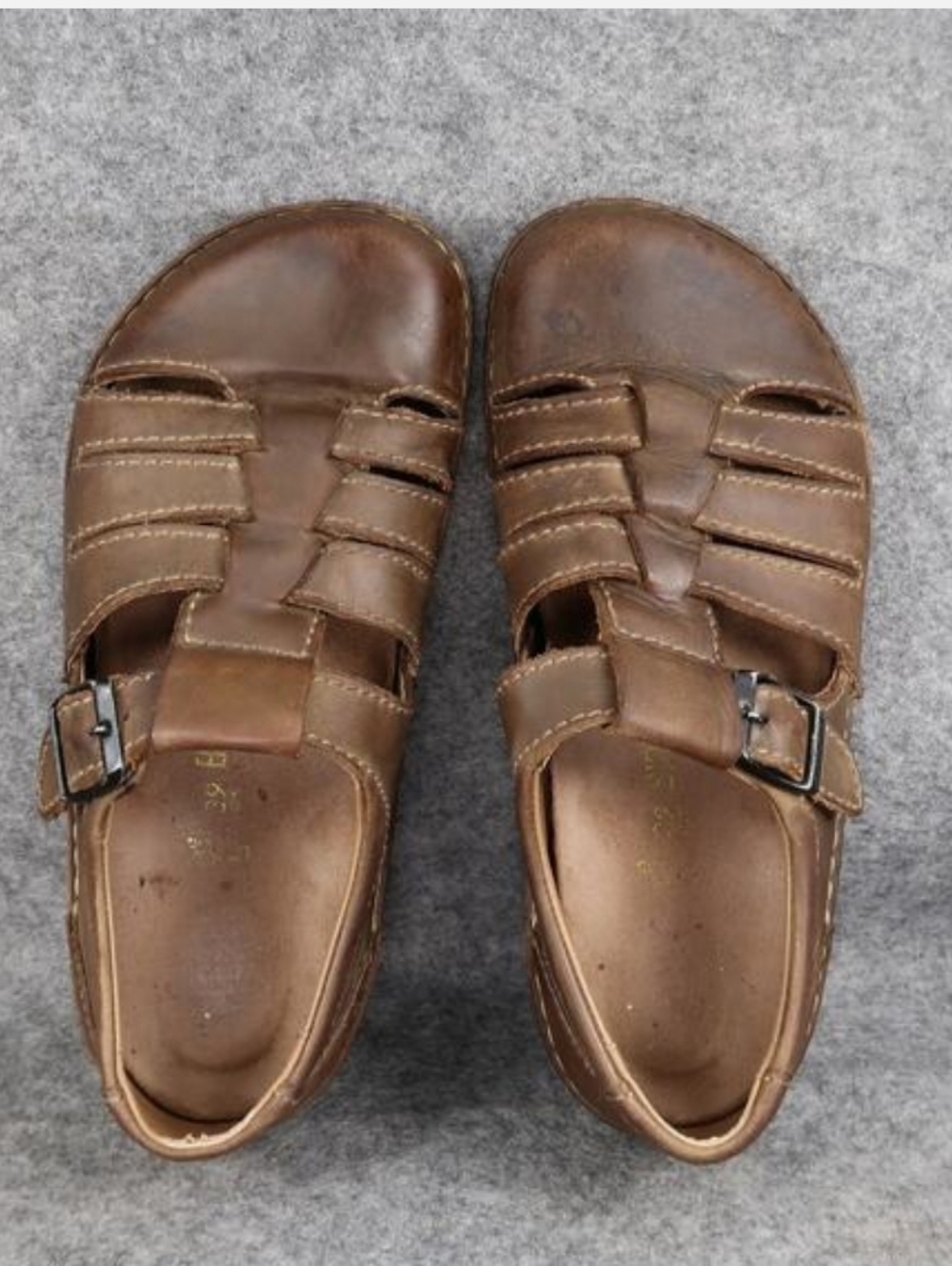 Birkenstock Shoes Womens 8 Sandals Fisherman Madeira Leather Closed Toe Comfort